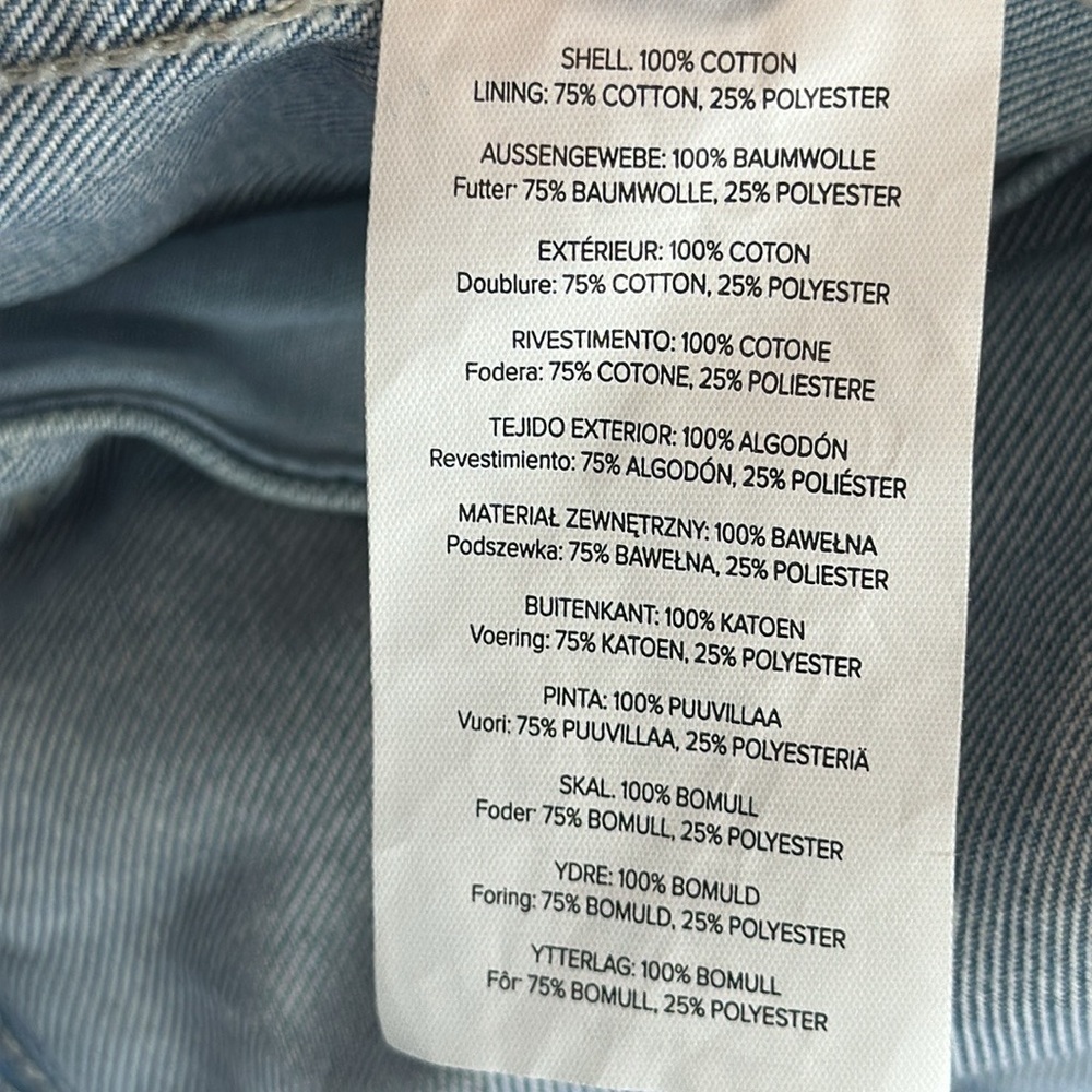 Cr7 Blue Shadow Patch Trucker Jacket Size Xl - image 8